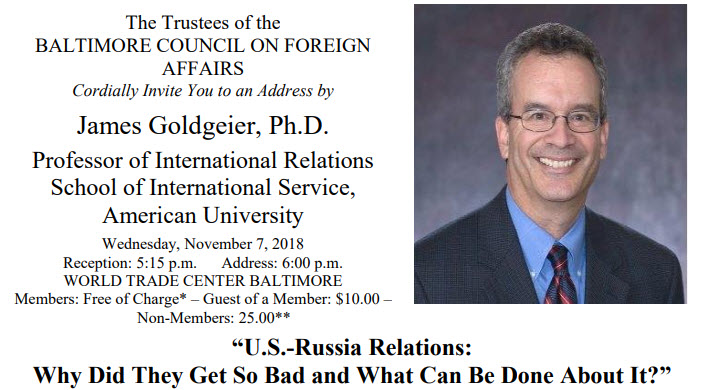 U.S.-Russia Relations: Address by Dr. James Goldgeier