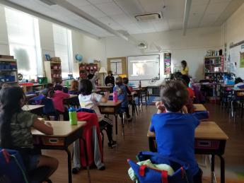 students at DC bilingual school get a virtual visit from mexican writer Pedro Hinjosa