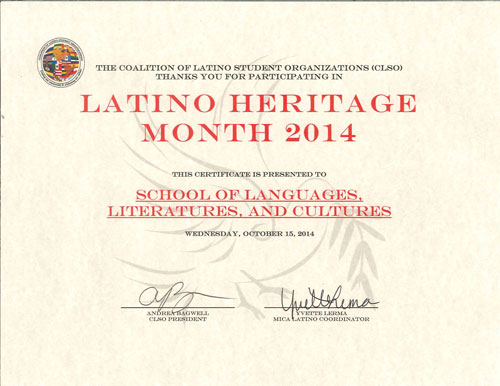 Sllc Recognized For Contributions To Latino Heritage Month