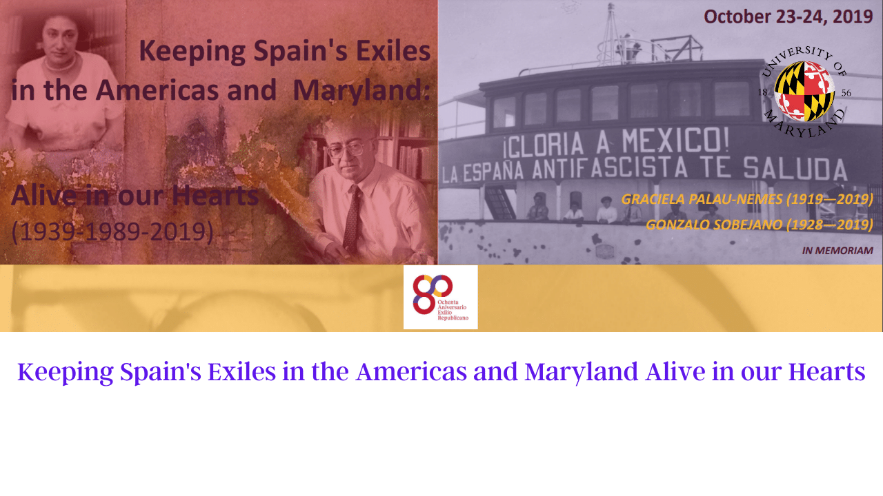 Inset image of Spanish exiles