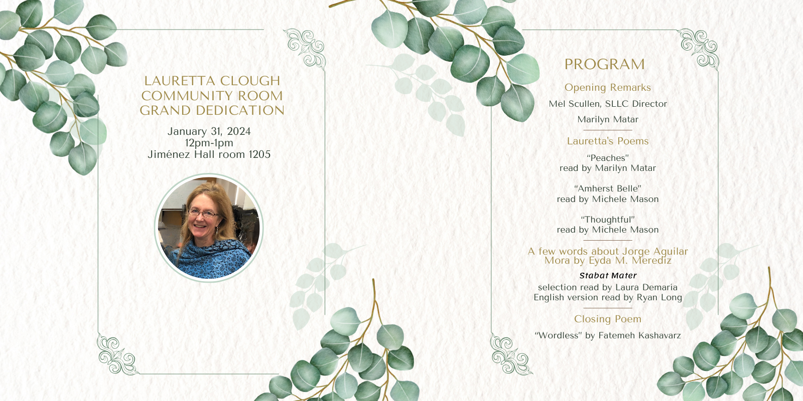 room dedication program january 31st