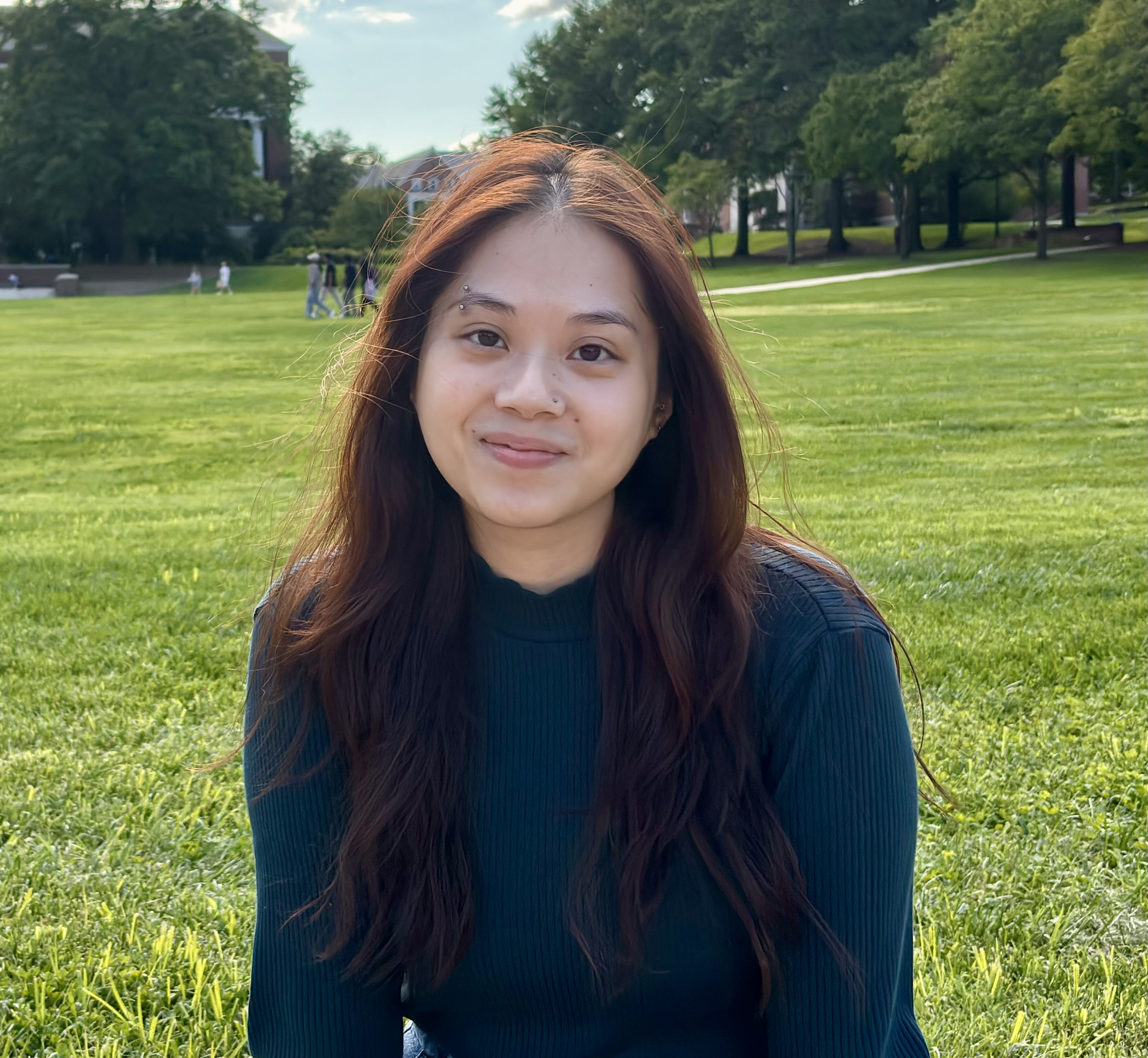 Daniela in front of McKeldin Mall