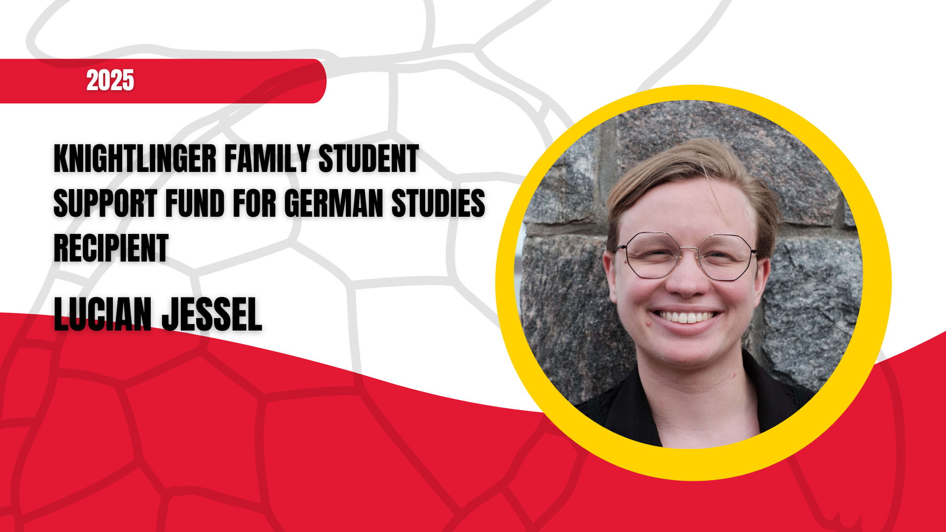 2025 AnneGerald E. and Martha M. Kightlinger Family Student Support Current-Use Fund for German Studies Recipient: Lucian Jessel
