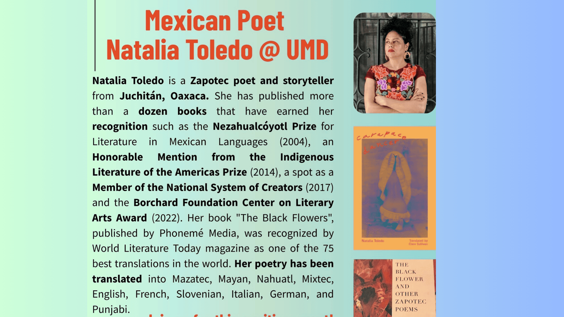 Mexican Poet Natalia Toledo