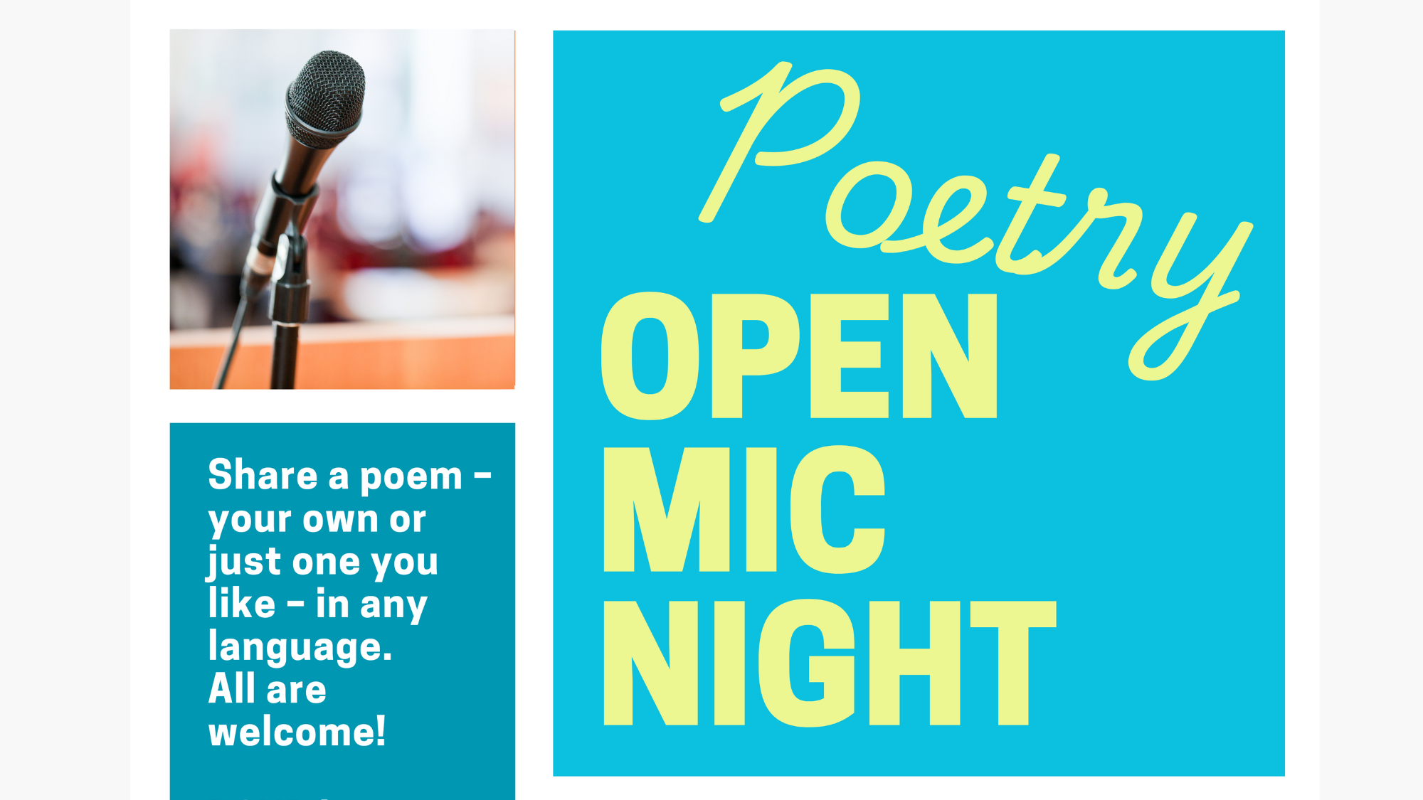 LH & SLLC Open Mic Night Flyer