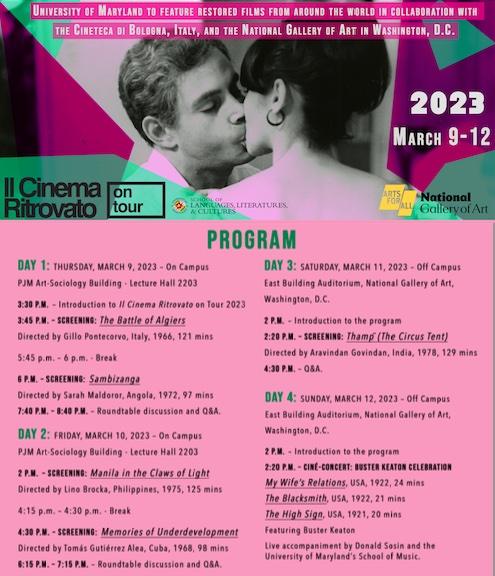 Cinema Ritrovato Spring 23 program