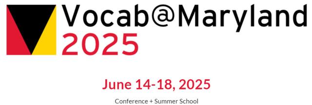 logo for the vocab at maryland conference June 14-16, 2025