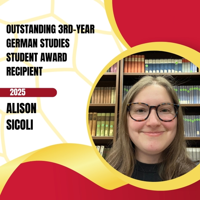 Outstanding 3rd-Year German Studies Student Award Recipient